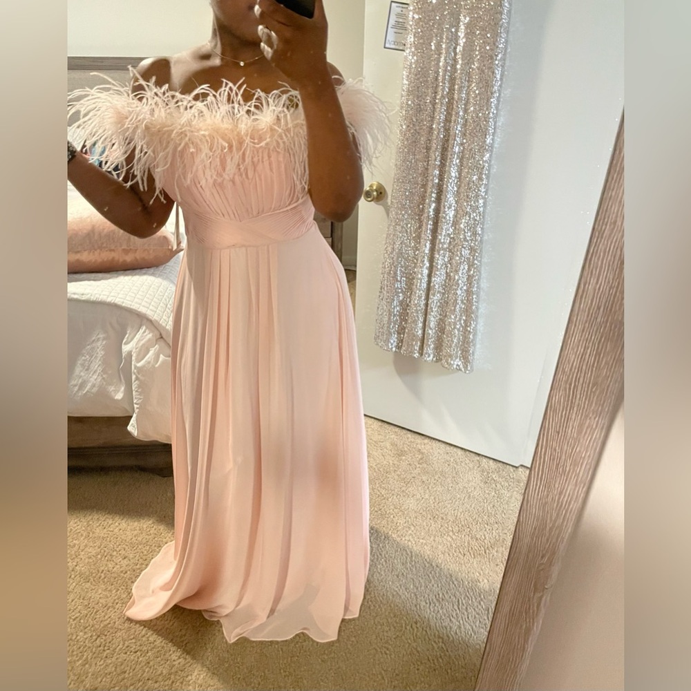 Pink Off-Shoulder Gown
